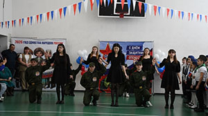 В Верхнепиховской школе прошел смотр строя и песни, посвященный Дню защитника Отечества                  